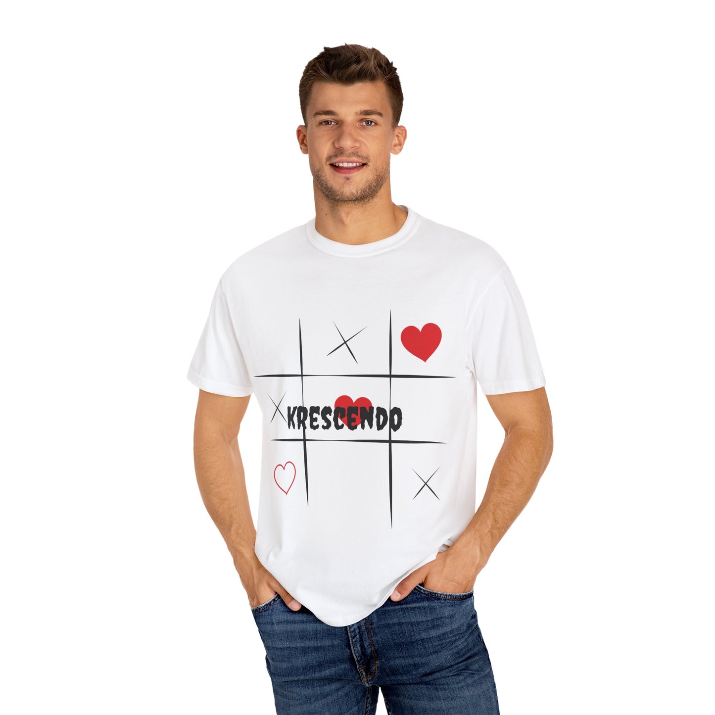 Krescendo Love Tic-Tac-Toe Unisex T-Shirt - Soft & Stylish for Game Nights
