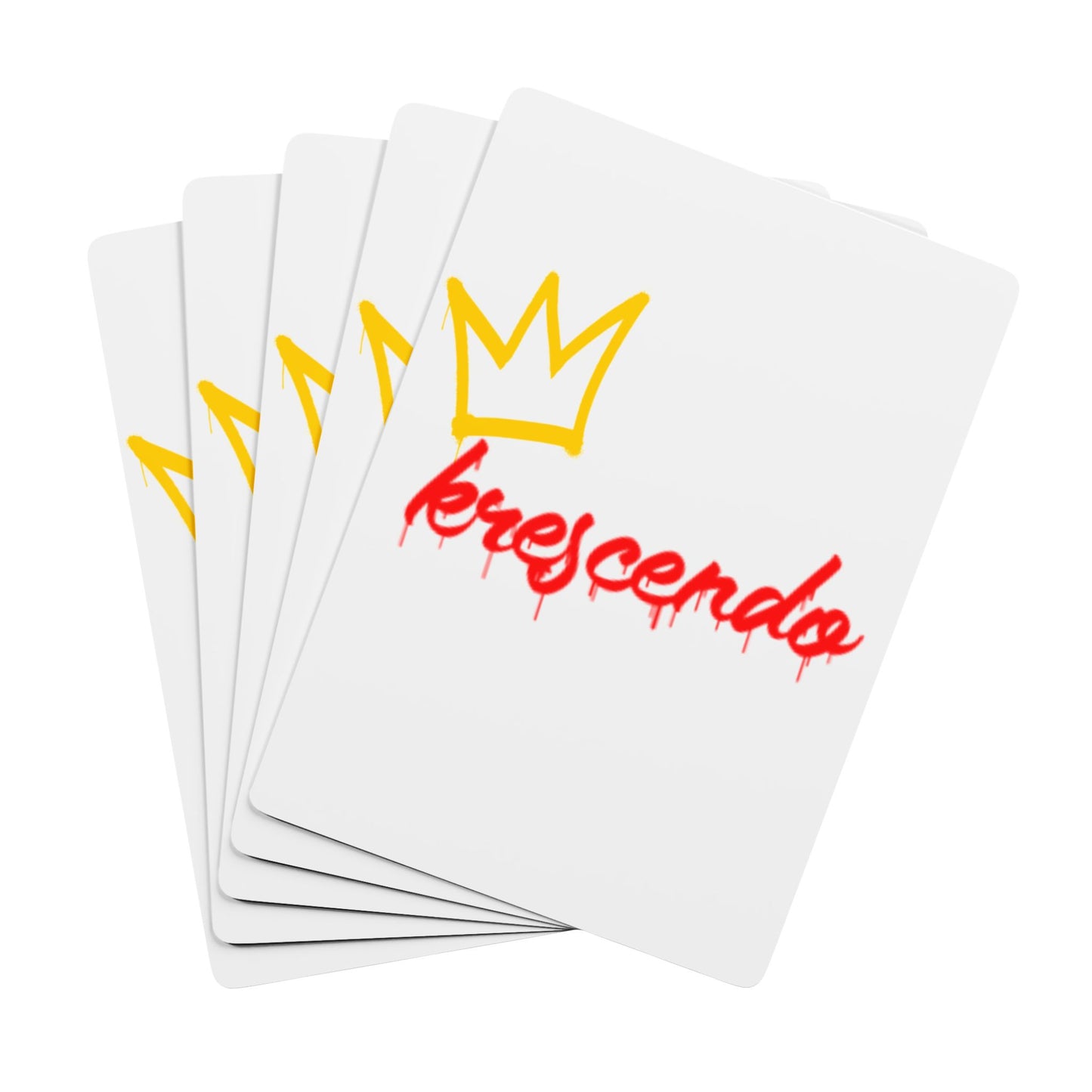 Elegant Poker Playing Cards Set with Unique Crown Design