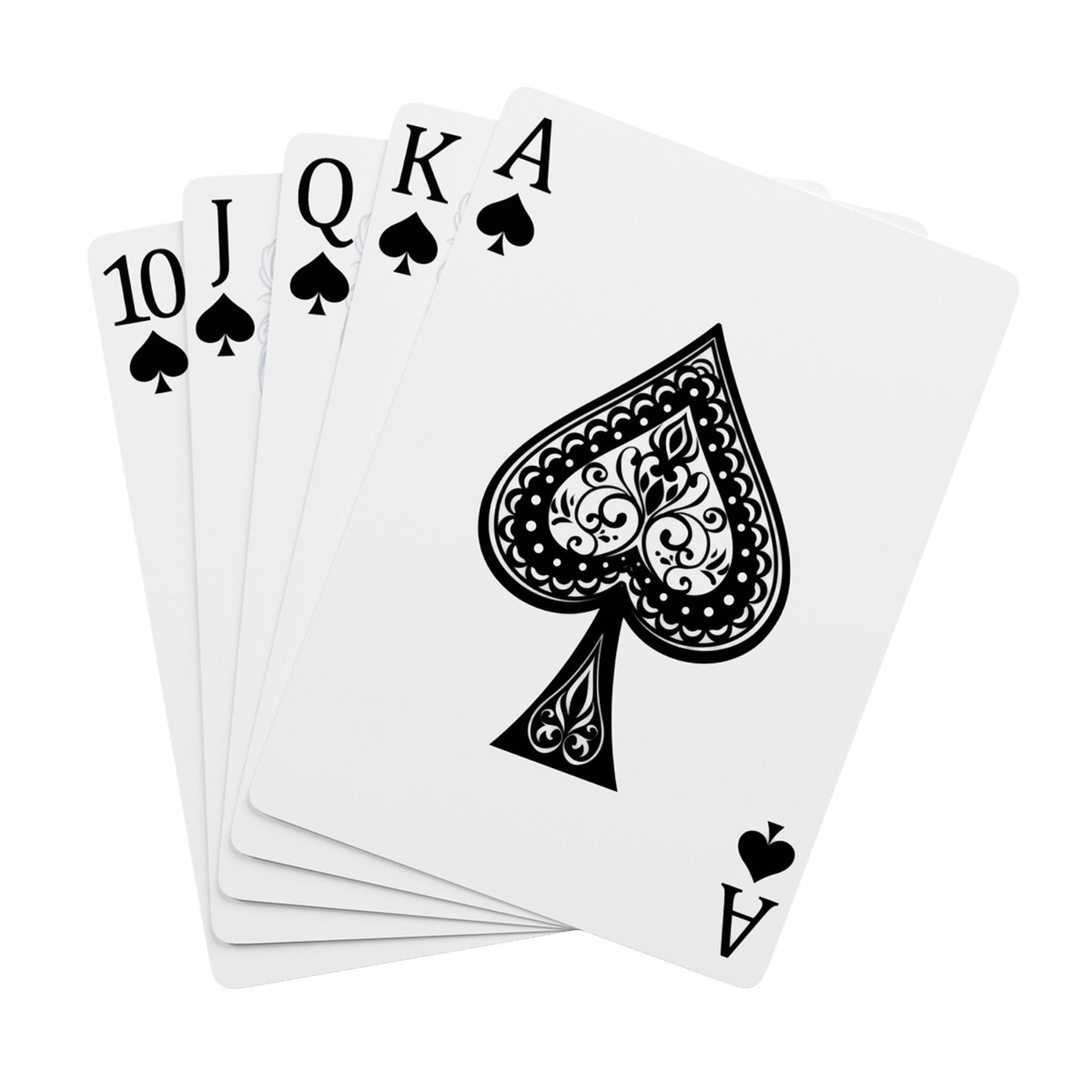 Elegant Poker Playing Cards Set with Unique Crown Design