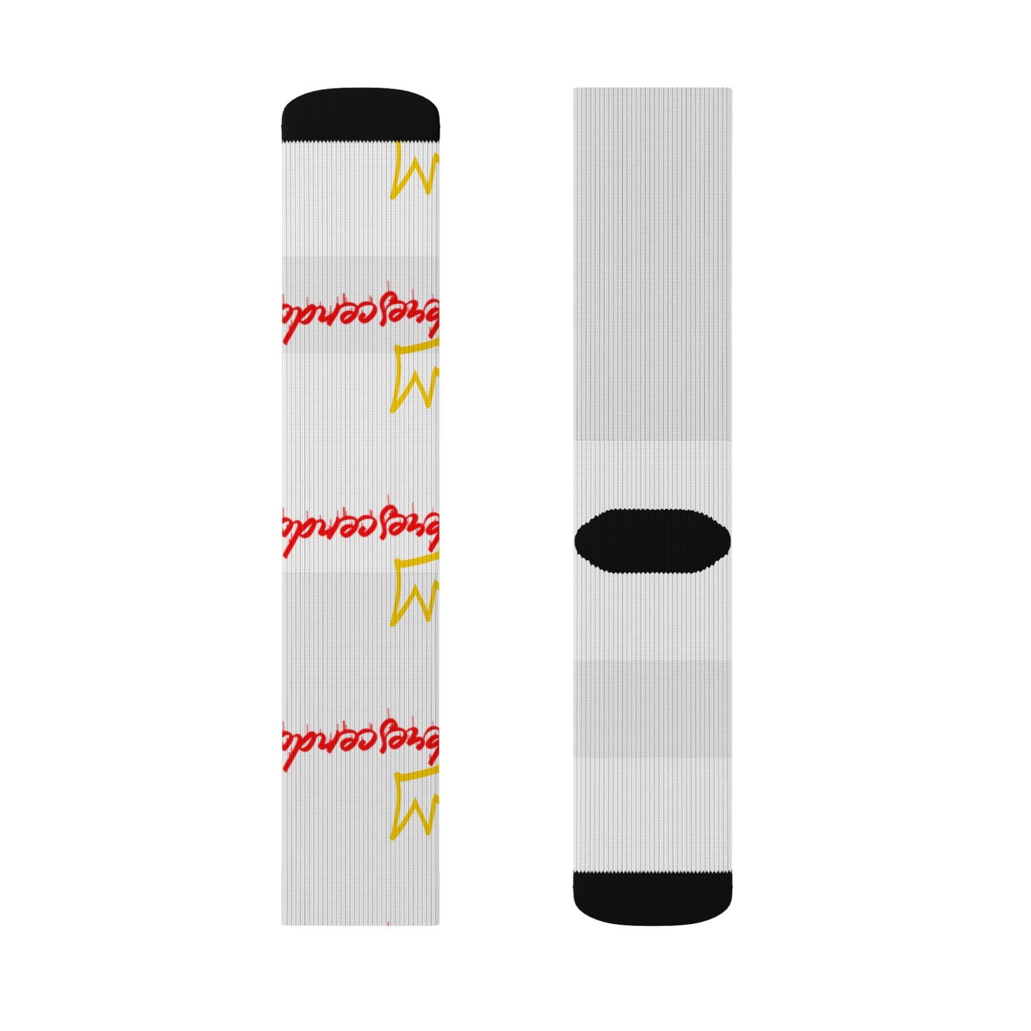 Custom Sublimation Socks with Bold Text - Perfect Gift for Sneakers Lovers