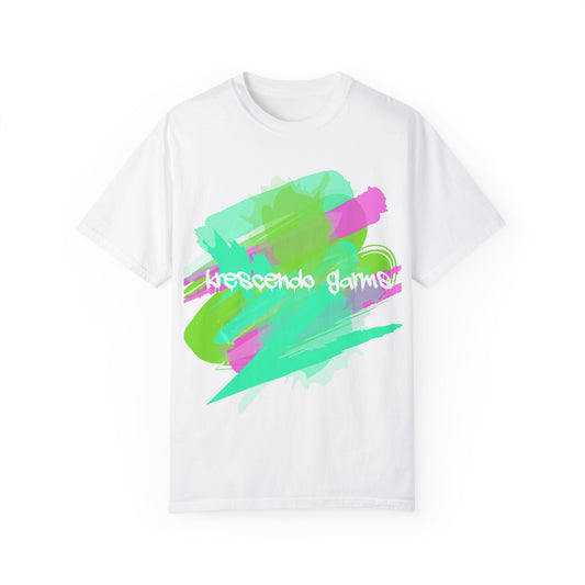 Krescendo Armor Unisex Garment-Dyed T-Shirt - Colorful Abstract Design