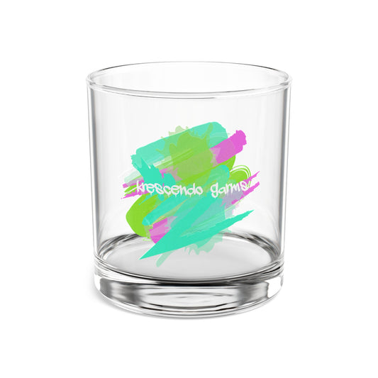 Vibrant 10oz Rocks Glass - Colorful Brushstroke Design