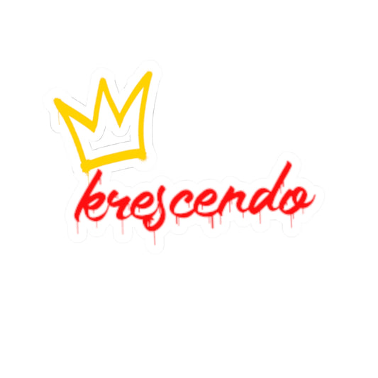 Krescendo Crown Kiss-Cut Stickers - Vibrant Vinyl Decals for Laptops and Decor